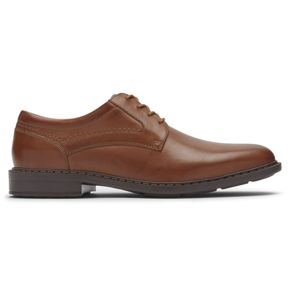 Rockport Singapore Mens Oxfords - Parsons Plain Toe Brown - LQ8270341